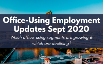 Office-Using Emlpoyment Updates September 2020 - Which office-using sectors are growing, and which are declining?